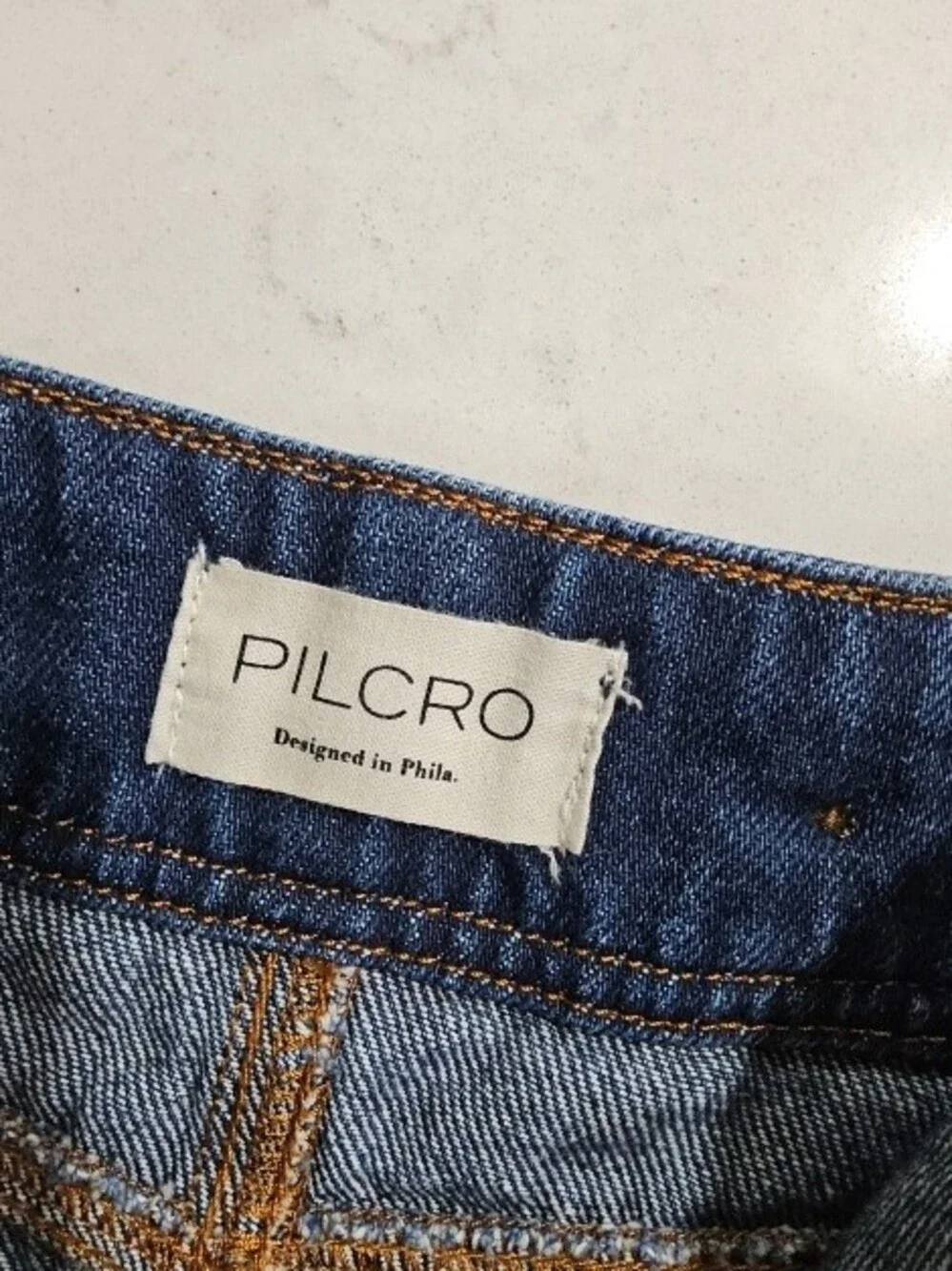 Pilcro Dark Blue Denim Shorts